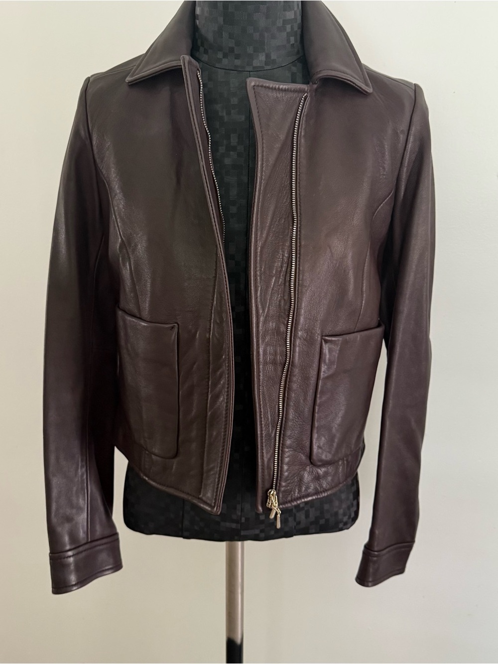 Massimo Dutti Leather biker jacket